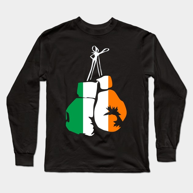 Irish Boxing Gloves for Irland Boxing Fans Long Sleeve T-Shirt by Shirtttee